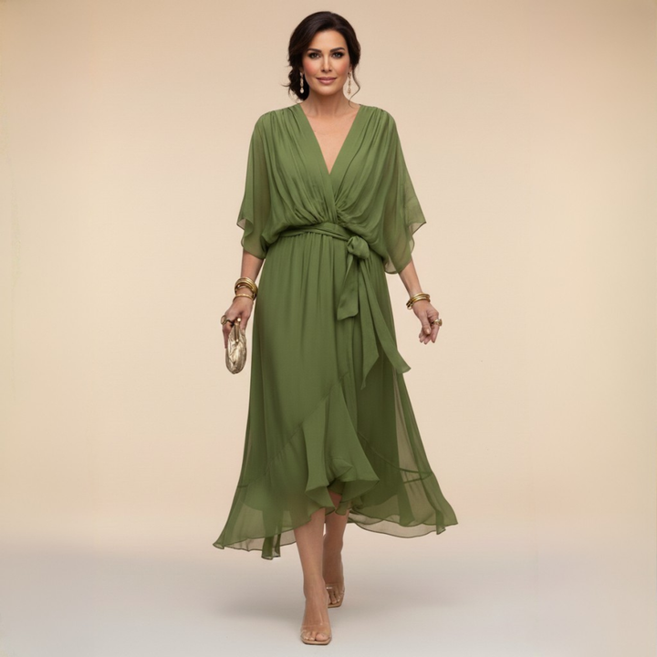 Vera | Elegant V-Neck Maxi Dress
